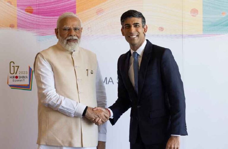 Narendra Modi and Rishi Sunak _ UK-India Free Trade Agreement