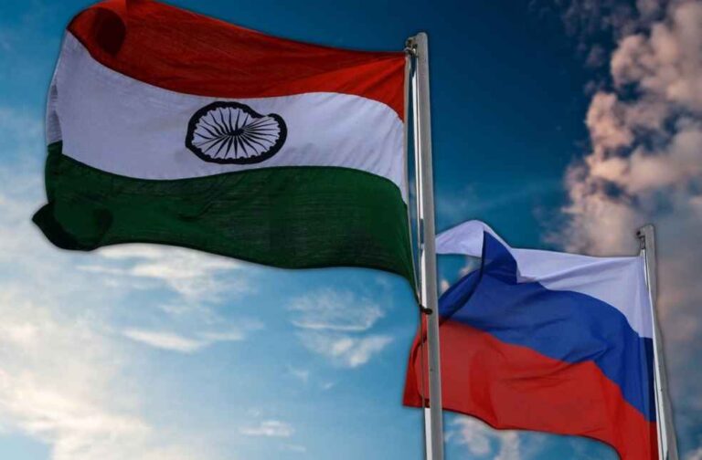 Russia and India Flag