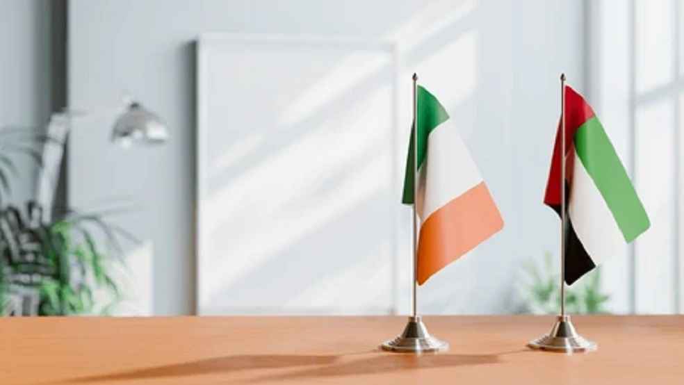 flags-ireland-uae-on-table