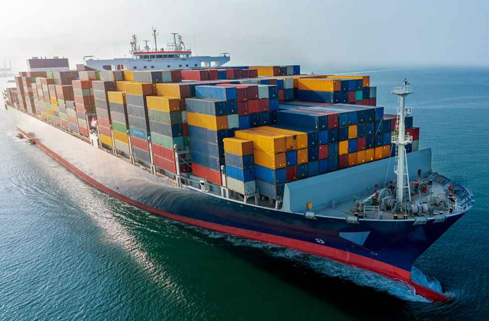 Maritime Crisis 2026: Shipping Losses and Rising Risks 2 Maritime Crisis 2026 showing a large container ship carrying export goods across open waters